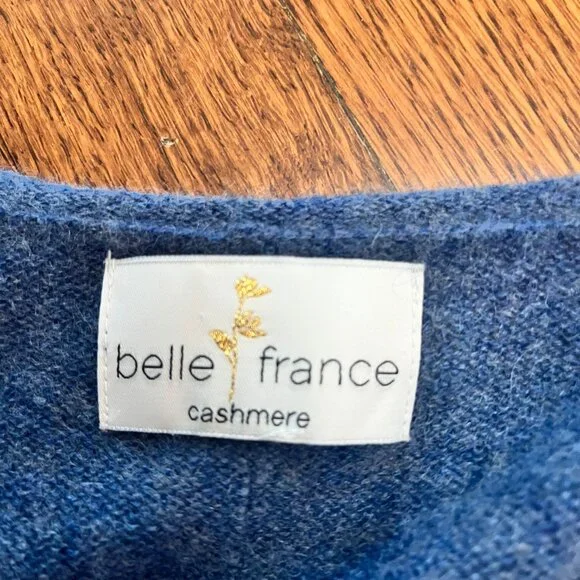 Anthropologie 100% Cashmere Blue Cardigan Open Front Sweater Duster - EUC - OSFM - Picture 6 of 8